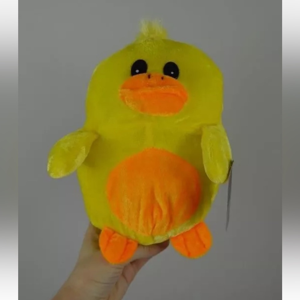 BJ Toy Co Duck Plush Stuffed Animal Yellow Orange